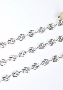 Armbånd • Håndlavet • Sølv • Hvid Fossil