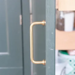 Bøjlegreb • Messing • 87 mm • Rund Fodskive