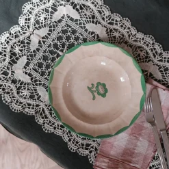 Dækkeserviet • Kniplet • Sommerfugl • Creme