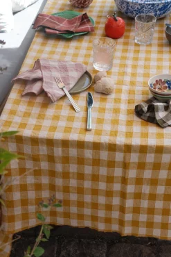 Dug • Hør • 170 x 350 cm • Gule Tern