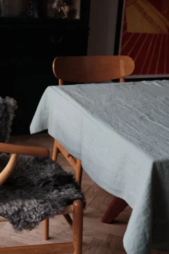 Dug • Hør • 170 x 170 cm • Sauge • Lysegrøn