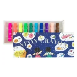 Farvekridt • Neon • 10 stk