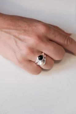 Fingerring • Ferskvandperle • Sølv