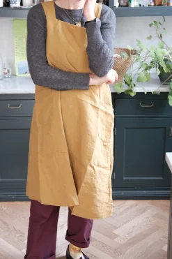 Forklæde • Japansk • Sennepsbrun