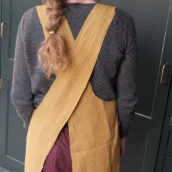 Forklæde • Japansk • Sennepsbrun