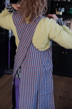 Forklæde • Japansk • Vichy Sienne Bleu