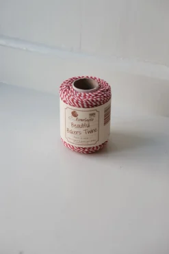 Gavebånd • Bakers Twine • 50m • Rød & Hvid