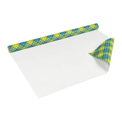 Gavepapir • 10 m • Grøn & Gul tartan