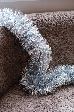 Guirlande • Lametta Sølv • Tyk • 3 meter