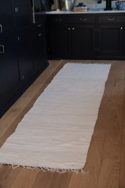 Gulvtæppe • Kludetæppe • 75x300 • Creme