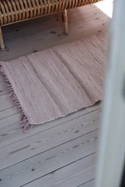 Gulvtæppe • Kludetæppe • 60x90 • Lyserød
