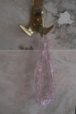 Halskæde • Mundblæst Glas • Lyserød