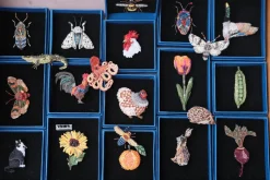 Håndbroderet Broche • Kanin