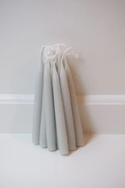 Hånddyppede Kertelys • 12 cm • Støvet grøn