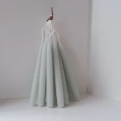 Hånddyppede Kertelys • 12 cm • Støvet grøn