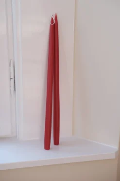 Hånddyppede lys • 45 cm • Dark Red