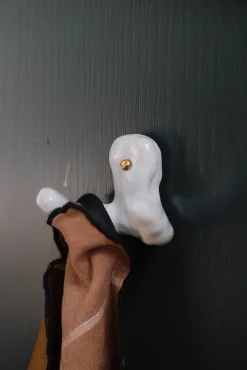 Håndlavet Knage • Dobbelt • Hvid • Stor