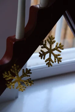 Juledekoration • Snekrystal • Messing • 2stk