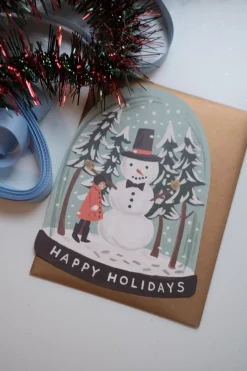 Julekort • Happy Holidays • Snemand