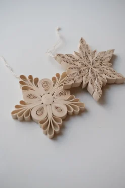 Juleornament • Snefnug • Bomuldspapir • 2 stk