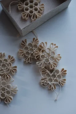 Juleornament • Snekrystaller • Bomuldspapir • 6stk