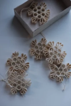 Juleornament • Snekrystaller • Bomuldspapir • 6stk