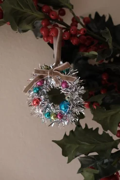 Julepynt • Dekoration • Lametta Krans • 8cm