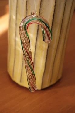 Julepynt • Dekoration • Slikstok • Grøn & Rød