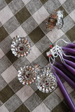 Julepynt • Lysestage til Juletræet • Sølv • 10 stk