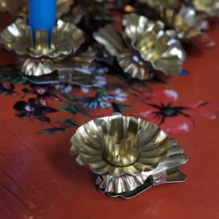 Julepynt • Lysestage til Juletræet • Guld • 10 stk