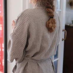 Kimono • M • Grå med Blå Tern