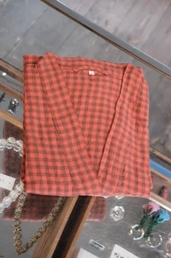 Kimono • M • Red Navy Gingham • Ternet
