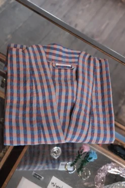 Kimono • M • Vichy Sienne Bleu • Ternet