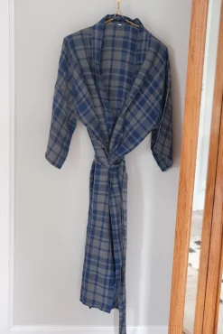 Kimono • XL • Blå og Grå • Skotsk Tern