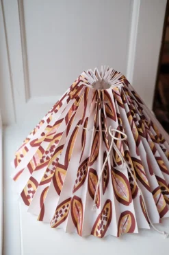 Lampeskærm • Håndlavet Plisseskærm • 26 cm • Papaya