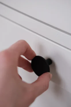 Møbelknap • Greb • Sort • Dyb 35 mm