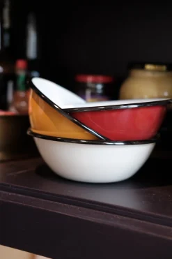 Morgenmadskål • Emalje • Rød