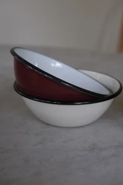 Morgenmadskål • Emalje • Rød