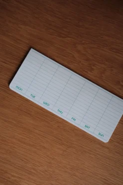 Notesbog • Post-It • Kalender • Uge • Hvid