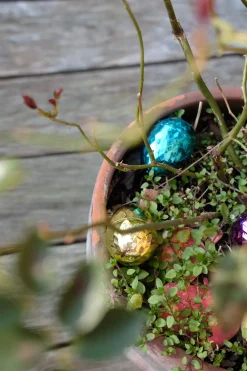 Påskedekoration • Skinnende Æg Assorteret • 8 cm