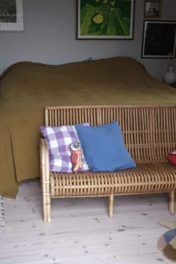 Pudevår • Hør • 50x50 • Bleu Atlantique