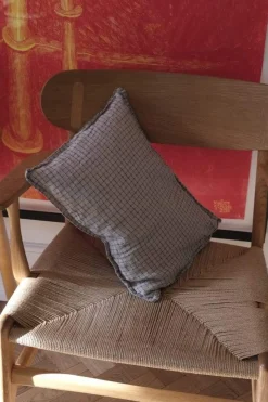 Pudevår • Hør • 30x40 • Grå Blå tern