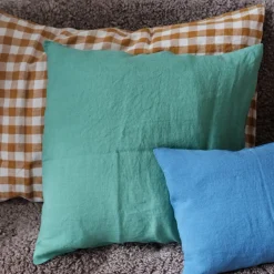 Pudevår • Hør • 50x50 • Vert Emeraude • Grøn