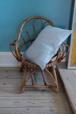 Pudevår • Hør • 30x40 cm • Blå strib