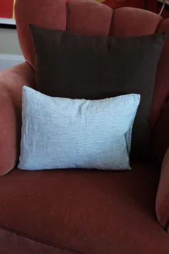 Pudevår • Hør • 30x40 cm • Blå strib