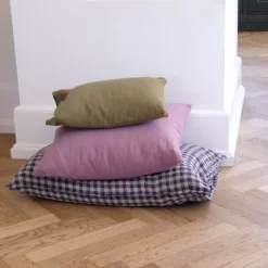 Pudevår • Hør • 50x70 cm • Hør Blå Gingham