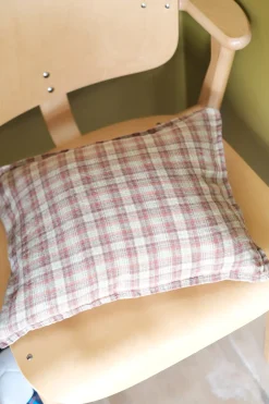 Pudevår • Hør • 30x40 cm • Tartan Sienne Vert