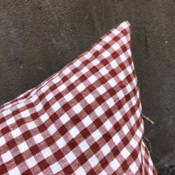 Pudevår • Hør • 30x40 cm • Vichy Brique