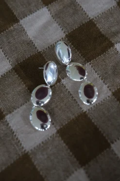 Øreringe • Oval • Sølv