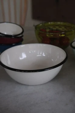 Serveringsskål • Emalje • Elfenben